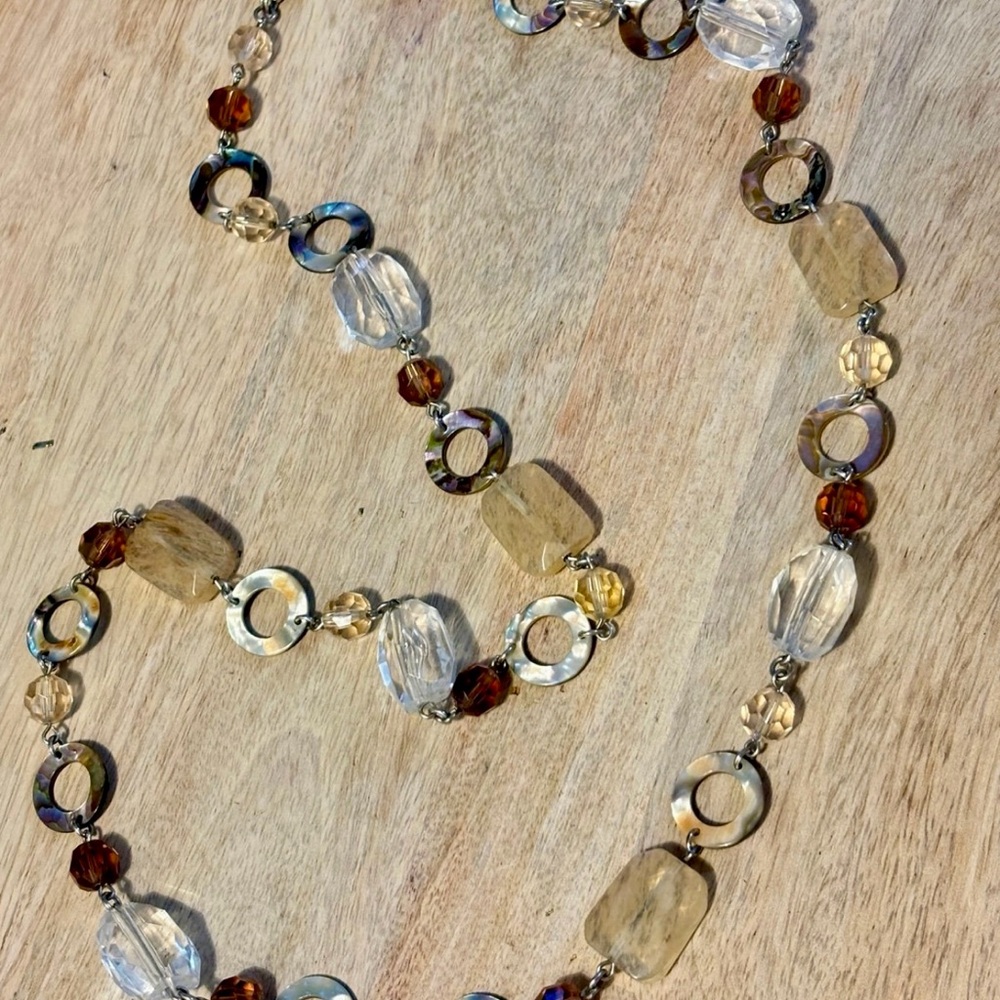 Lia Sophia Amber Dawn necklace signed